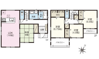 【間取り】 | 呉市広古新開8丁目　限定1棟【外構付き】