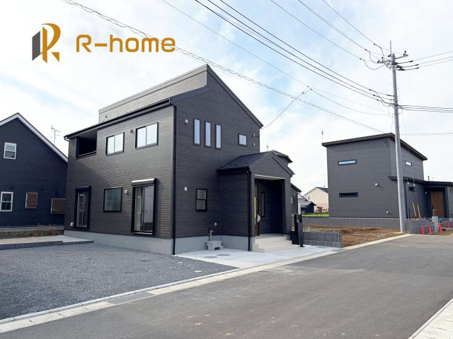 ひたちなか市足崎19期　新築戸建て　1号棟の外観|ご予約を頂ければ、『平日』はもちろん『早朝』や『夜間』もご見学可能です♪お気軽にお申し付けください♪