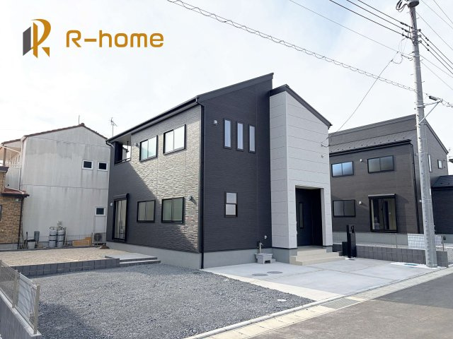 ひたちなか市足崎19期　新築戸建て　2号棟の外観|ご予約を頂ければ、『平日』はもちろん『早朝』や『夜間』もご見学可能です♪お気軽にお申し付けください♪