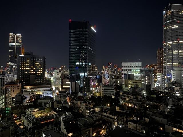 港区六本木７丁目の賃貸マンションの周辺|洋室からの夜景 