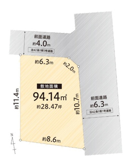 【土地図】 | 西宮市　能登町　建築条件無土地