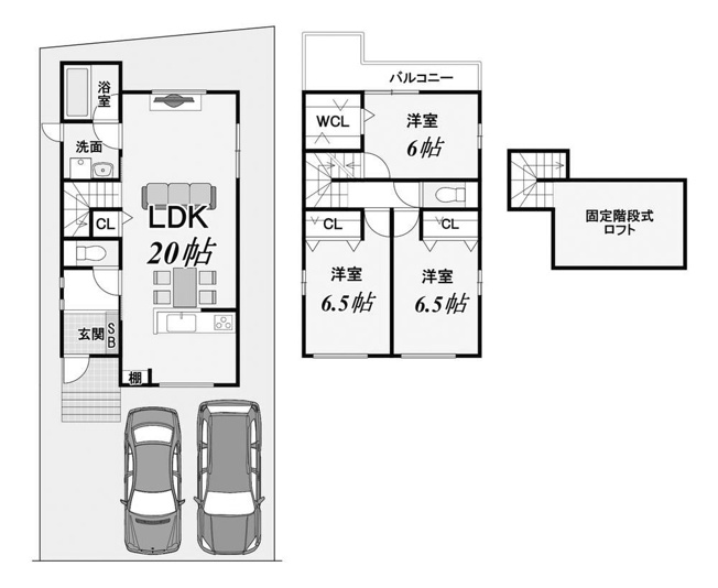【間取り】 | 大枝西新林町三丁目　新築一戸建