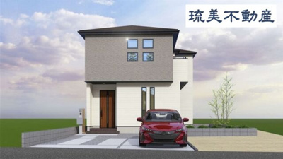 【外観パース】 | うるま市石川4期（全2棟）1号棟 | 1号棟外観パースです