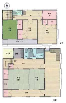 小田原市飯泉　中古一戸建ての間取り