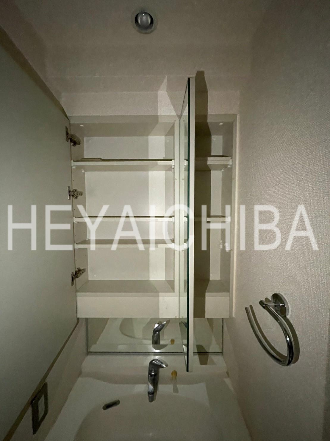 ラグジュアリーアパートメント三ノ輪の洗面所|上段収納