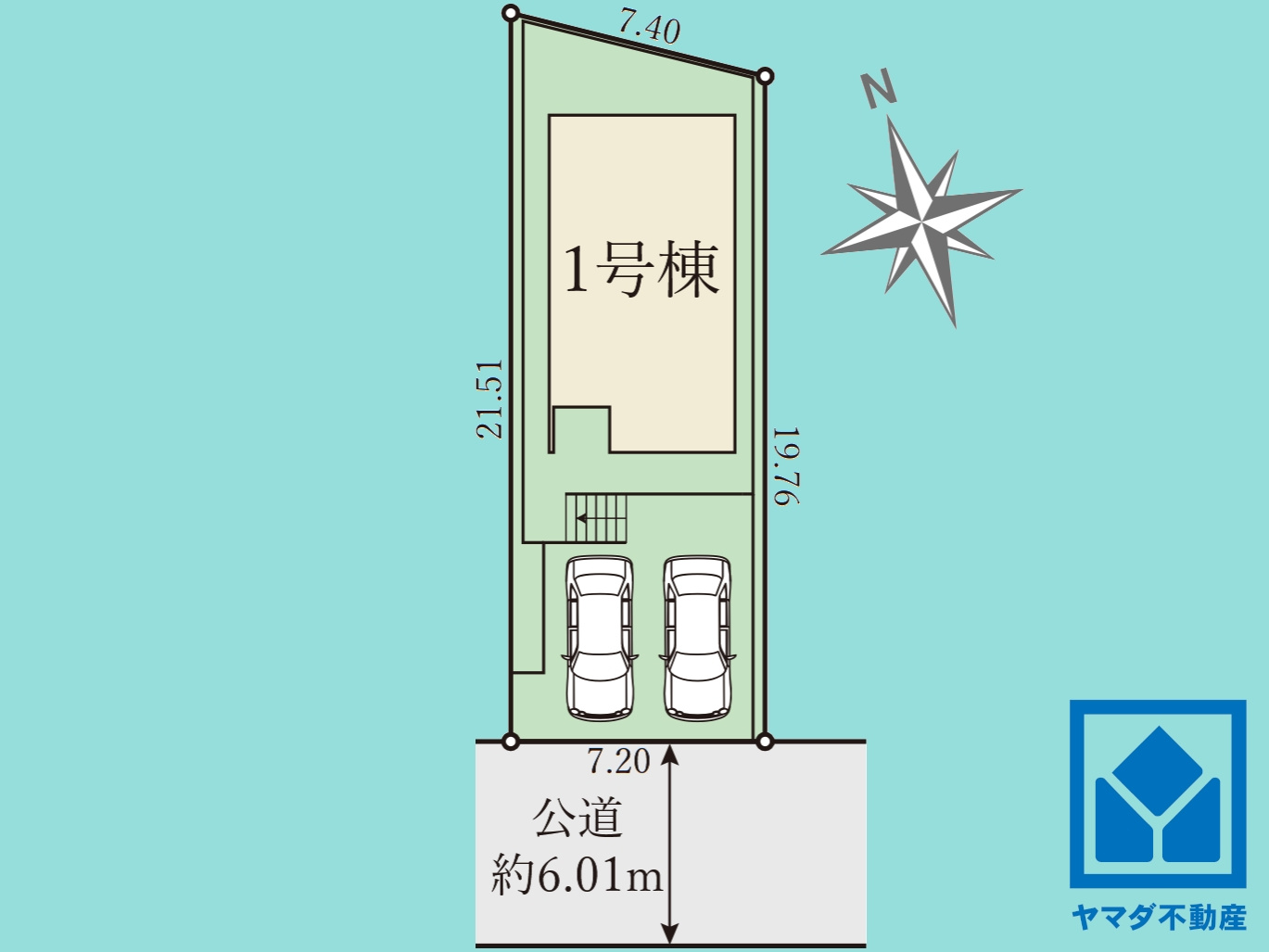 伏見区桃山紅雪町　1期　1号棟の区画図