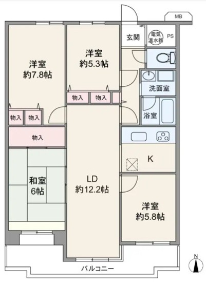 【間取り】 | 香枦園壱番館