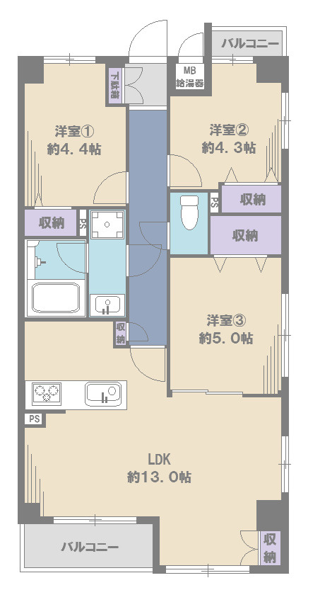 シャルマンコーポ志村三丁目の間取り