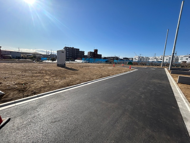 【前面道路含む現地写真】 | シエルブルーコート登戸中野島第３期販売　建築条件なし売地