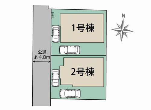 【区画図】 | 【仲介手数料０円】秦野市ひばりヶ丘　新築一戸建て　全2棟 | 秦野市ひばりヶ丘　新築一戸建て　全2棟