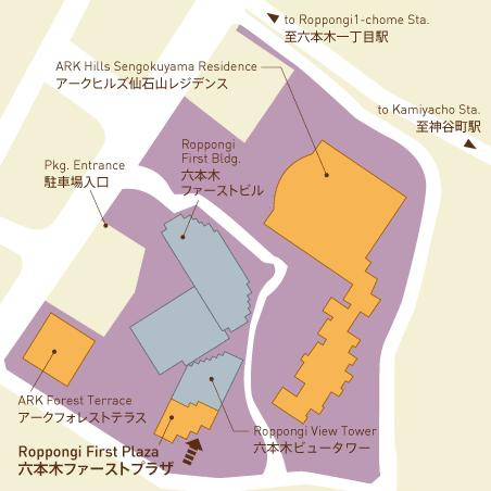 港区六本木１丁目の賃貸マンションの地図| 