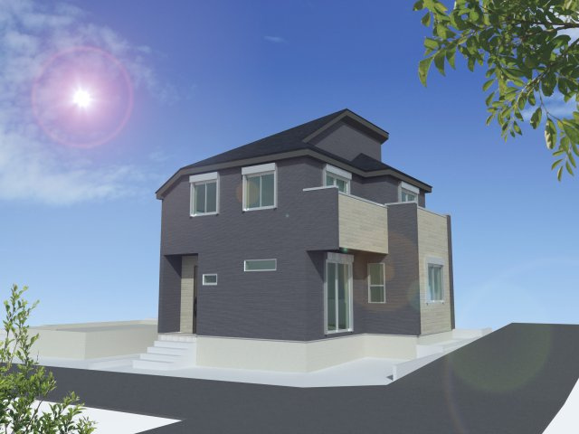 泉区中田東４丁目　新築戸建　5580万円の外観パース