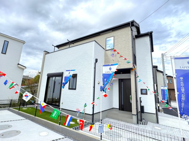 市川市本北方３丁目新築戸建【若宮小学校：7分】の外観|6号棟外観・完成済み内覧可能です！