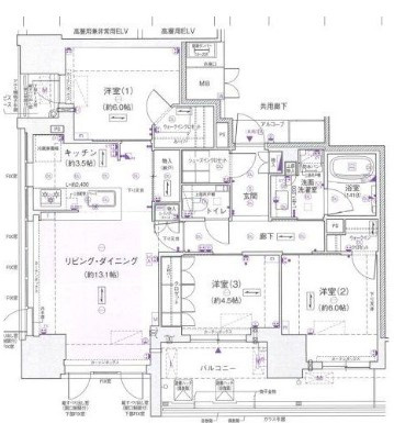 ジオタワー堺筋本町の間取り