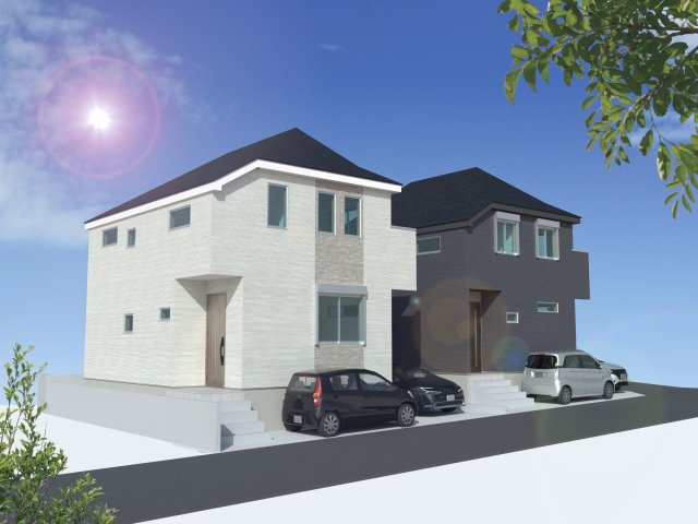 泉区中田東４丁目　新築戸建　5680万円の外観パース