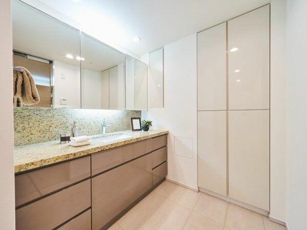 港区南青山６丁目の賃貸マンションのロビー|洗面 