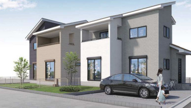 【外観パース】 | 羽生市南羽生１丁目　いろどりアイタウン　新築戸建　全2棟　1号棟 | 1号棟