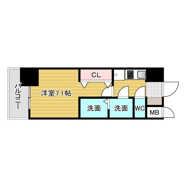 S-RESIDENCE三国WESTの間取り