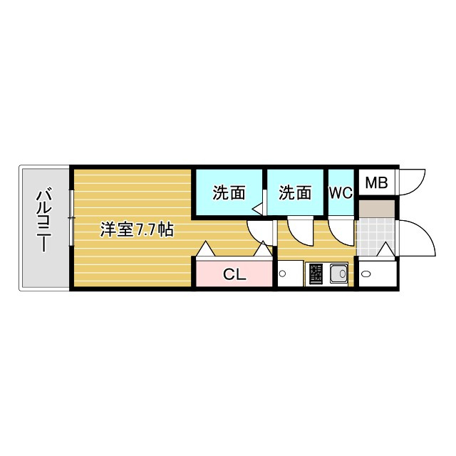 S-RESIDENCE三国WESTの間取り