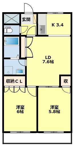 【間取り】 | スカイパーク６