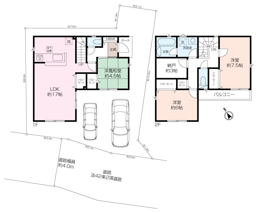 新築分譲住宅ー全2棟ー 佐野町第2　2号棟の画像