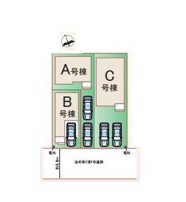 見沼区東大宮6丁目68　新築一戸建て　ハートフルタウン　Bの区画図|B号棟