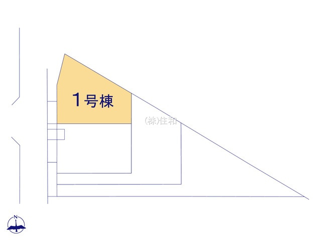 【新築分譲住宅】川越市木野目の区画図