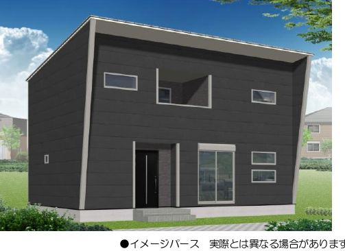 岸和田市岸城町　新築戸建の外観パース