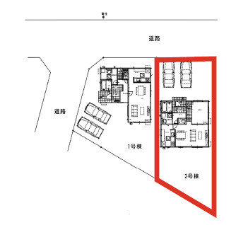【区画図】 | 伊勢崎市今泉町1期　2号棟