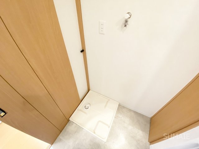 LaSante浦和常盤公園の洗面所|室内洗濯機置き場！