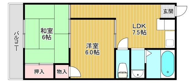 守口市大久保町2丁目２棟レジデンスの間取り