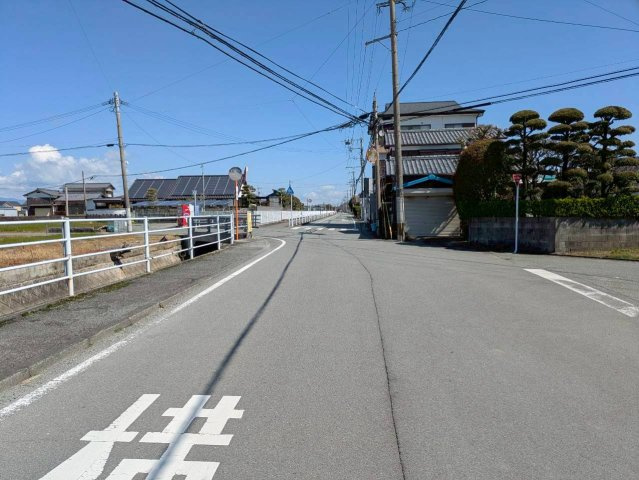 柳川市吉原の新築一戸建の前面道路含む現地写真
