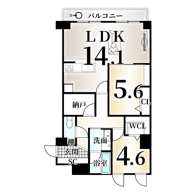 ルミエール二条の間取り