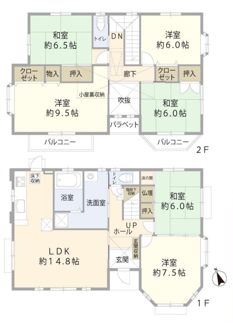 中古戸建　松戸市秋山の間取り