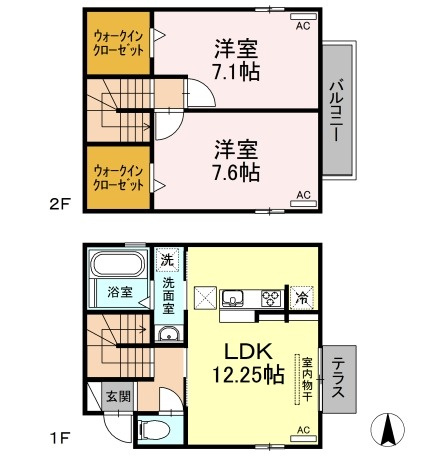 ルミエールＳ（竜美）の間取り