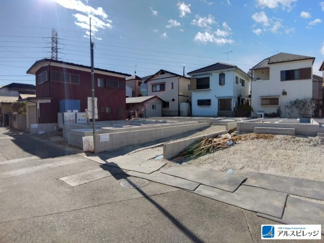 新築／富士見市水谷東16期　全４棟の前面道路含む現地写真