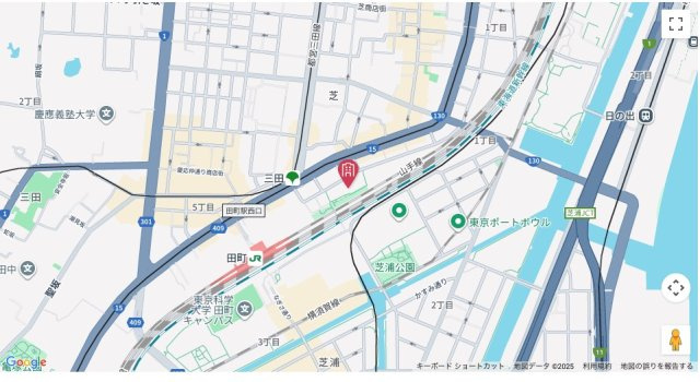 ★仲介手数料無料★カテリーナ三田タワースイート（東京タワーが望めます）の地図
