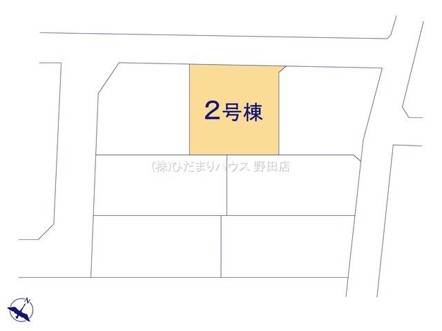 野田市山崎22期　新築戸建　2号棟の前面道路含む現地写真| 北西 4m 公道