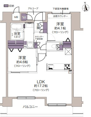ペルル梅田シティウエストの間取り