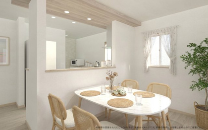 【完成予想図】 | 【ダイニング　イメージパース】
※画像は設計図面を基に作成したイメージです。