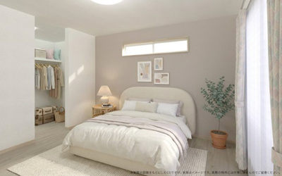 【完成予想図】 | 【主寝室　イメージパース】
※画像は設計図面を基に作成したイメージです。