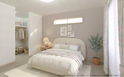 【完成予想図】 | 【主寝室　イメージパース】
※画像は設計図面を基に作成したイメージです。