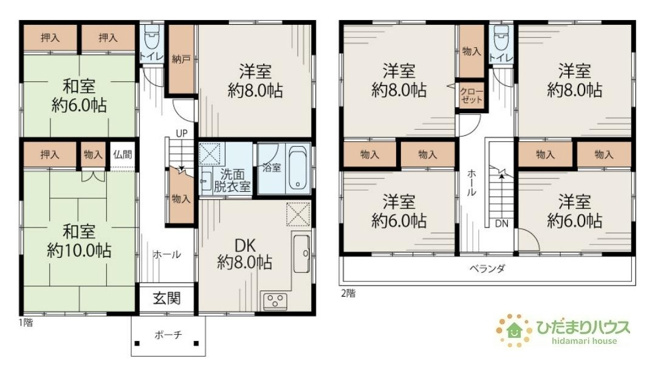 【間取り】 | 桜川市加茂部　中古戸建 | 全居室6帖以上！ゆとりのある7DK☆