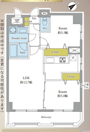 扶桑ハイツ荏原中延の間取り