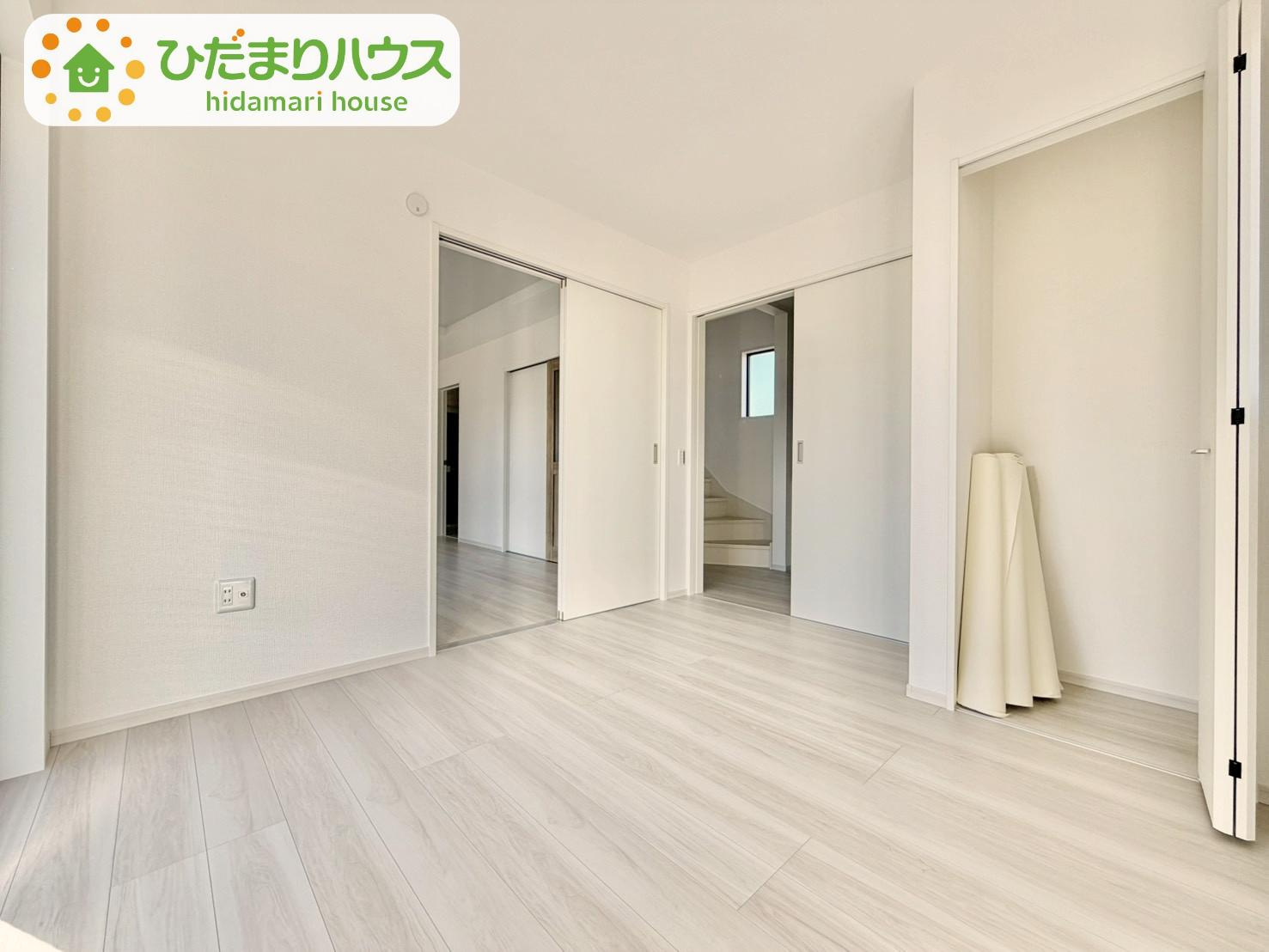 野田市山崎22期　新築戸建　3号棟の洋室|リビングと洋室が続き間設計ですので、大空間を演出できます(^O^)							

