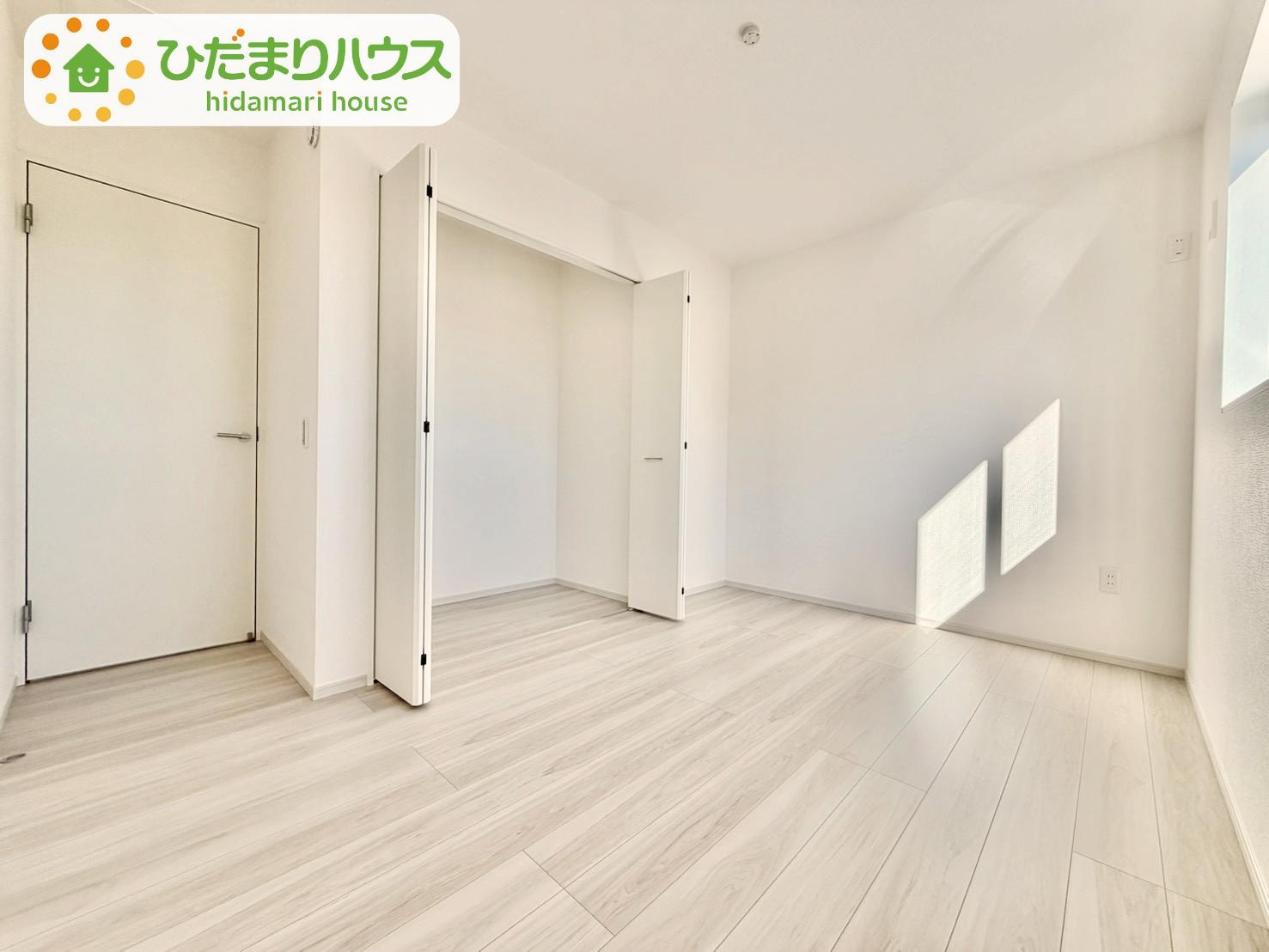 野田市山崎22期　新築戸建　3号棟の洋室|全室にクローゼットが付いていて、お部屋の住空間もスッキリ広々つかえそうです(^^)/							
