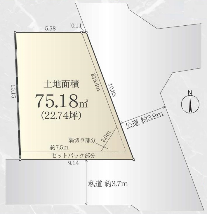 杉並区阿佐谷北3丁目 限定1区画の区画図