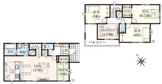 【間取り】 | 沖縄市大里4期（全4棟）1・2・4号棟 | 2号棟　3980万円