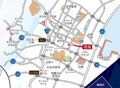 【周辺】 | 沖縄市大里4期（全4棟）1・2・4号棟 | 周辺♪