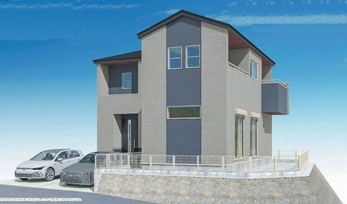 【外観パース】 | 【仲介手数料０円】厚木市毛利台2丁目　新築一戸建て | 【仲介手数料０円】厚木市毛利台2丁目　新築一戸建て